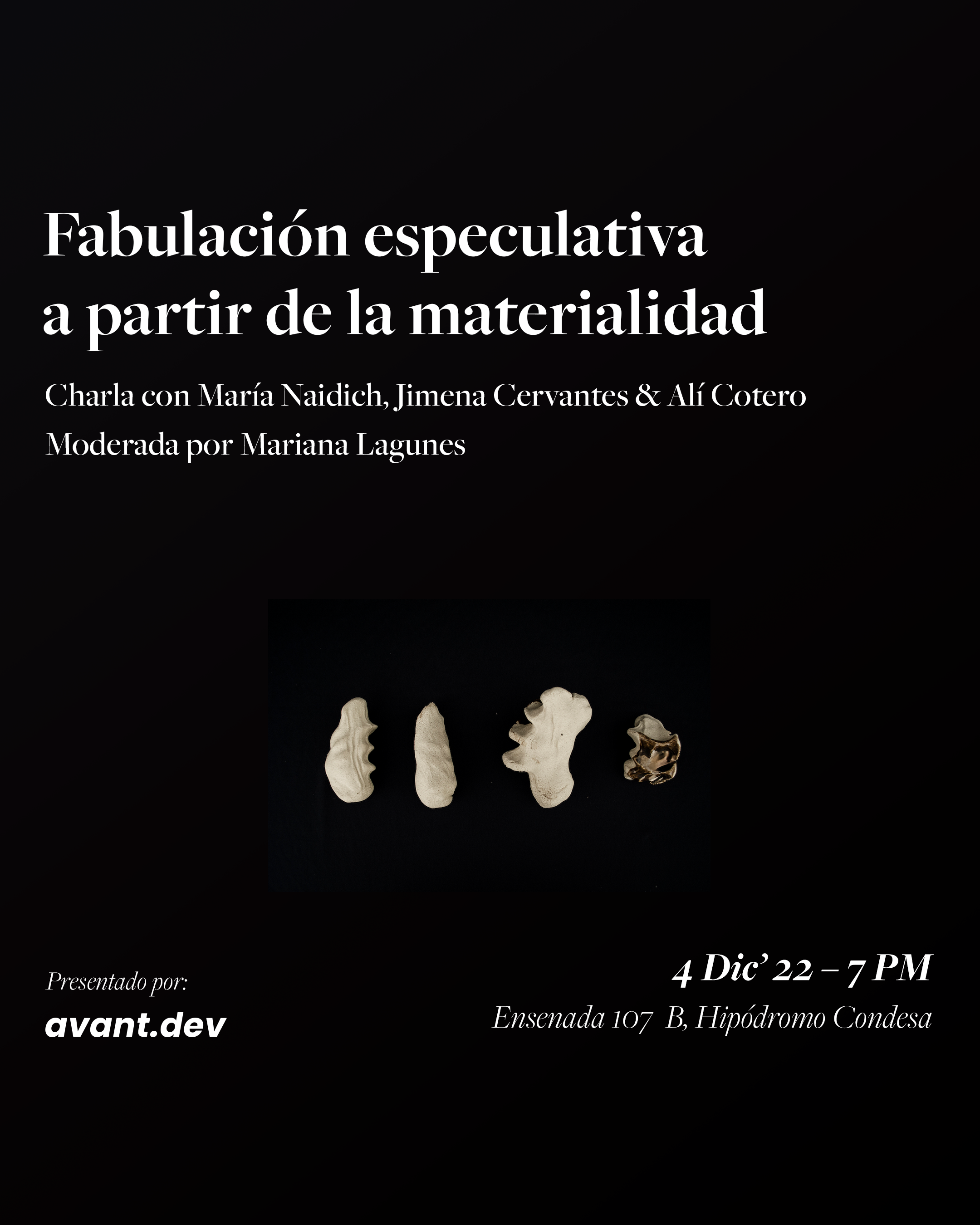 Fabulación especulativa a partir de la materialidad x María Naidich